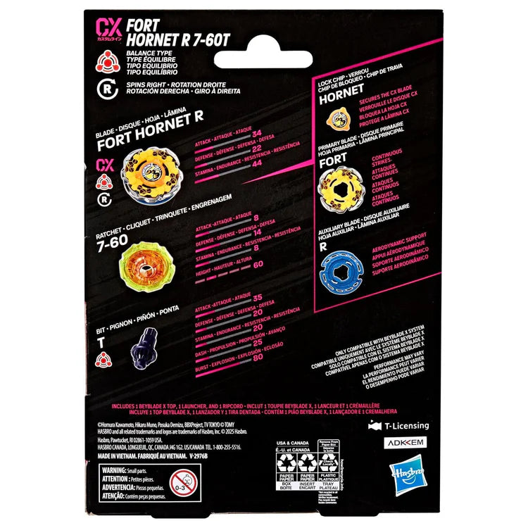 Beyblade X Fort Hornet R 7-60T CX Starter Pack Set