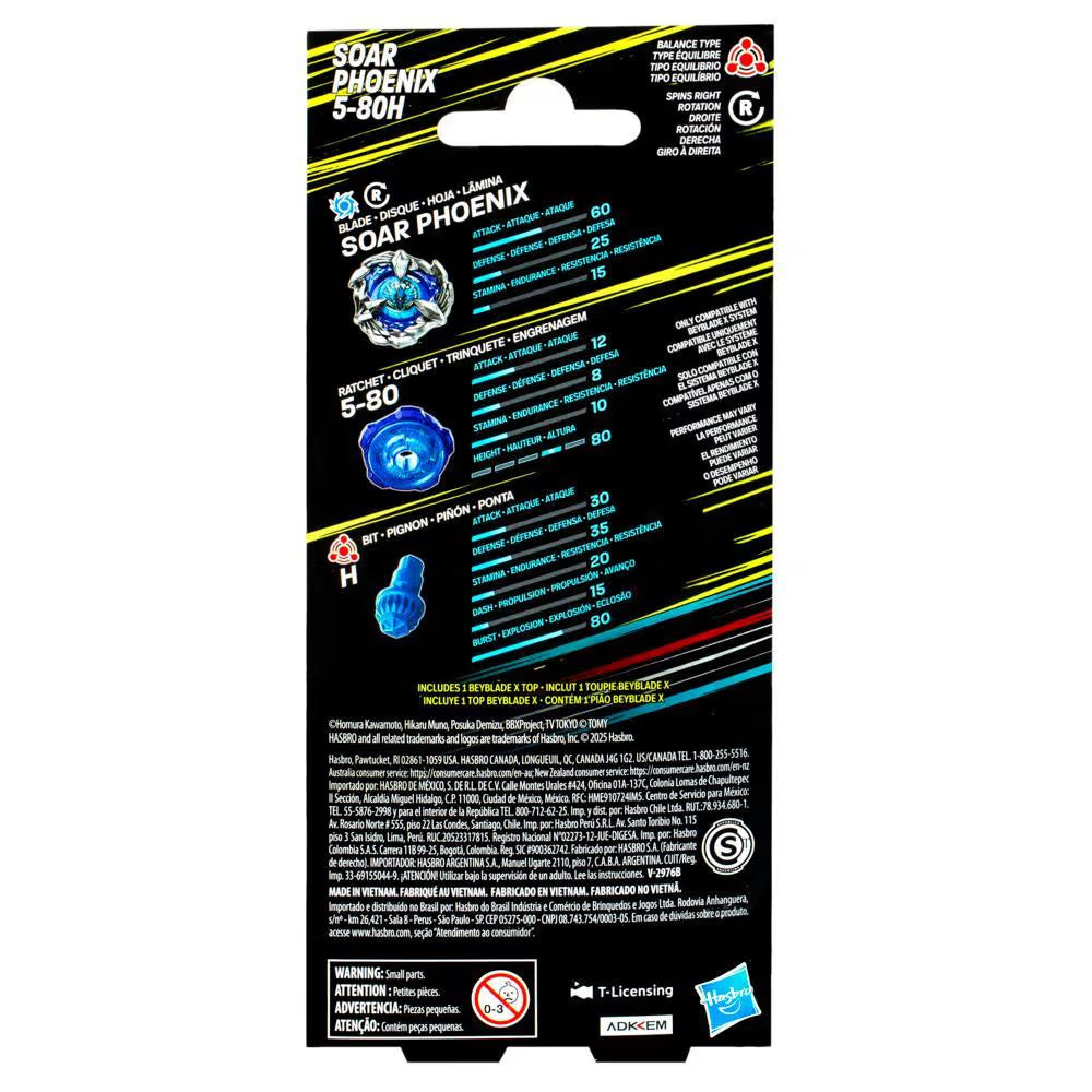 [PRE-ORDER] Beyblade X Soar Phoenix 5-80H Booster Pack Set